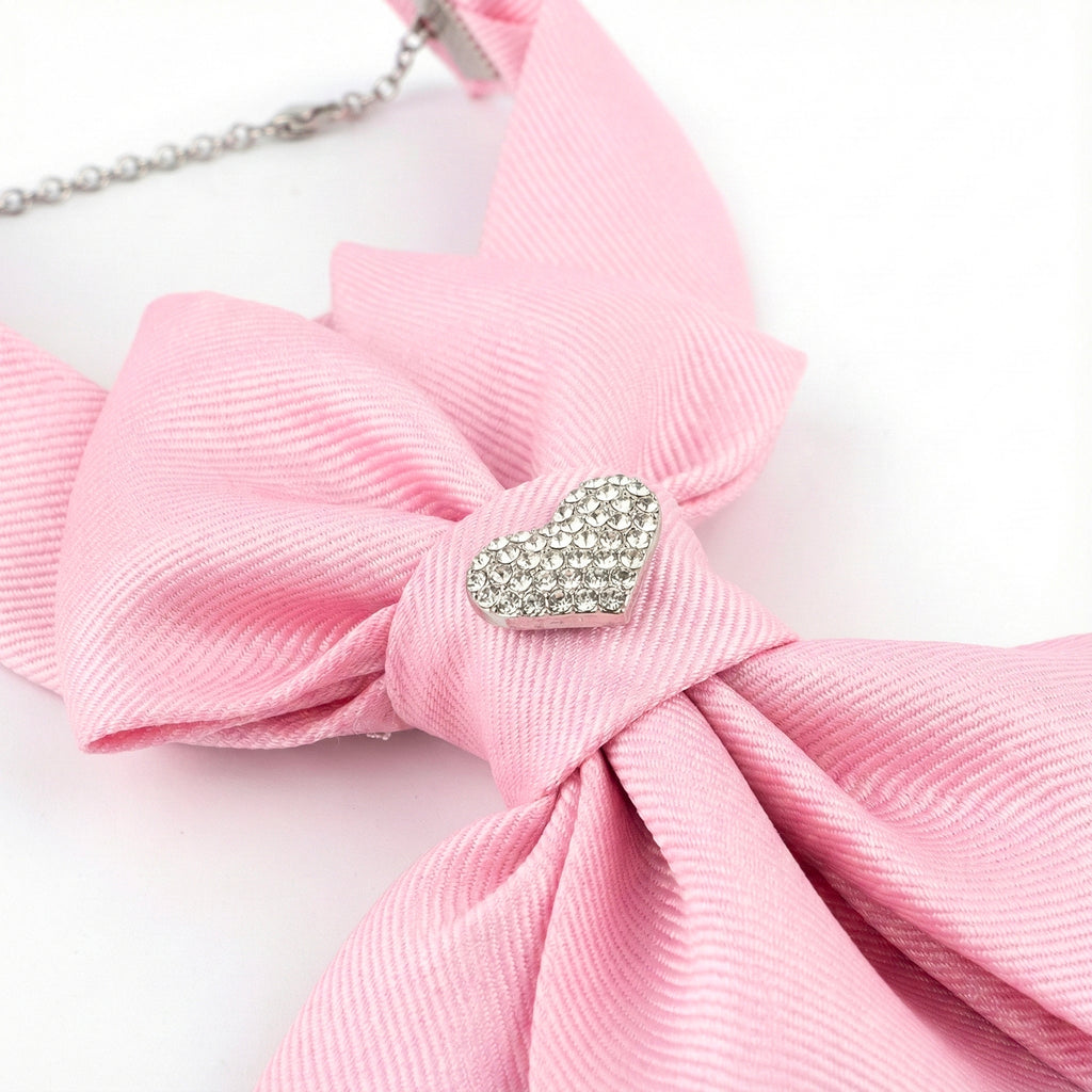 BLUEBELL TIE - SILVER HEART
