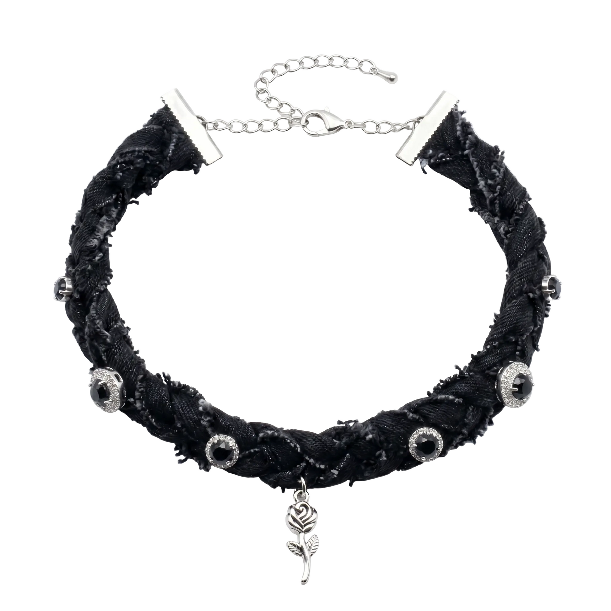 BANDANA CHOCKER - BLACK DENIM