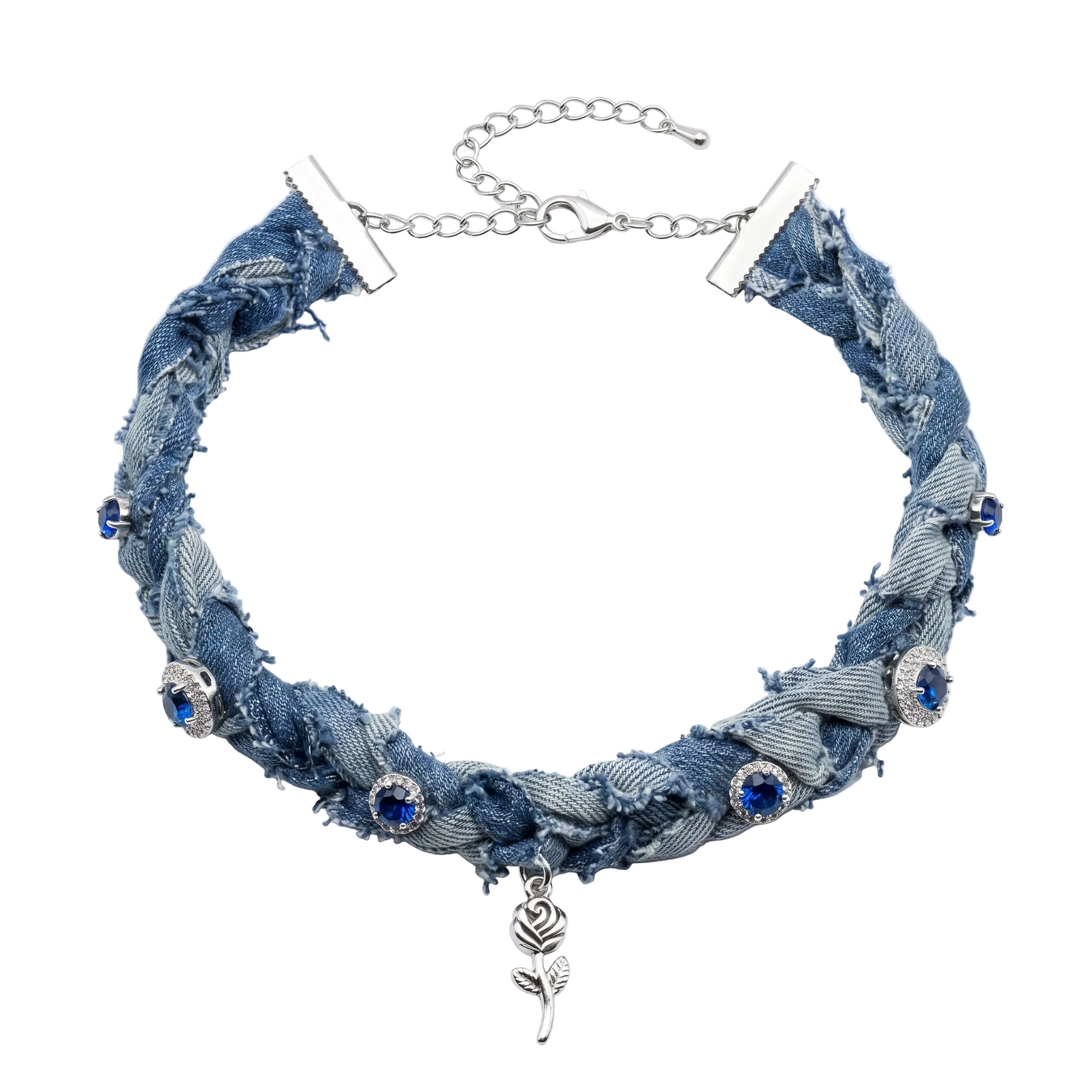 BANDANA CHOCKER - BLUE DENIM