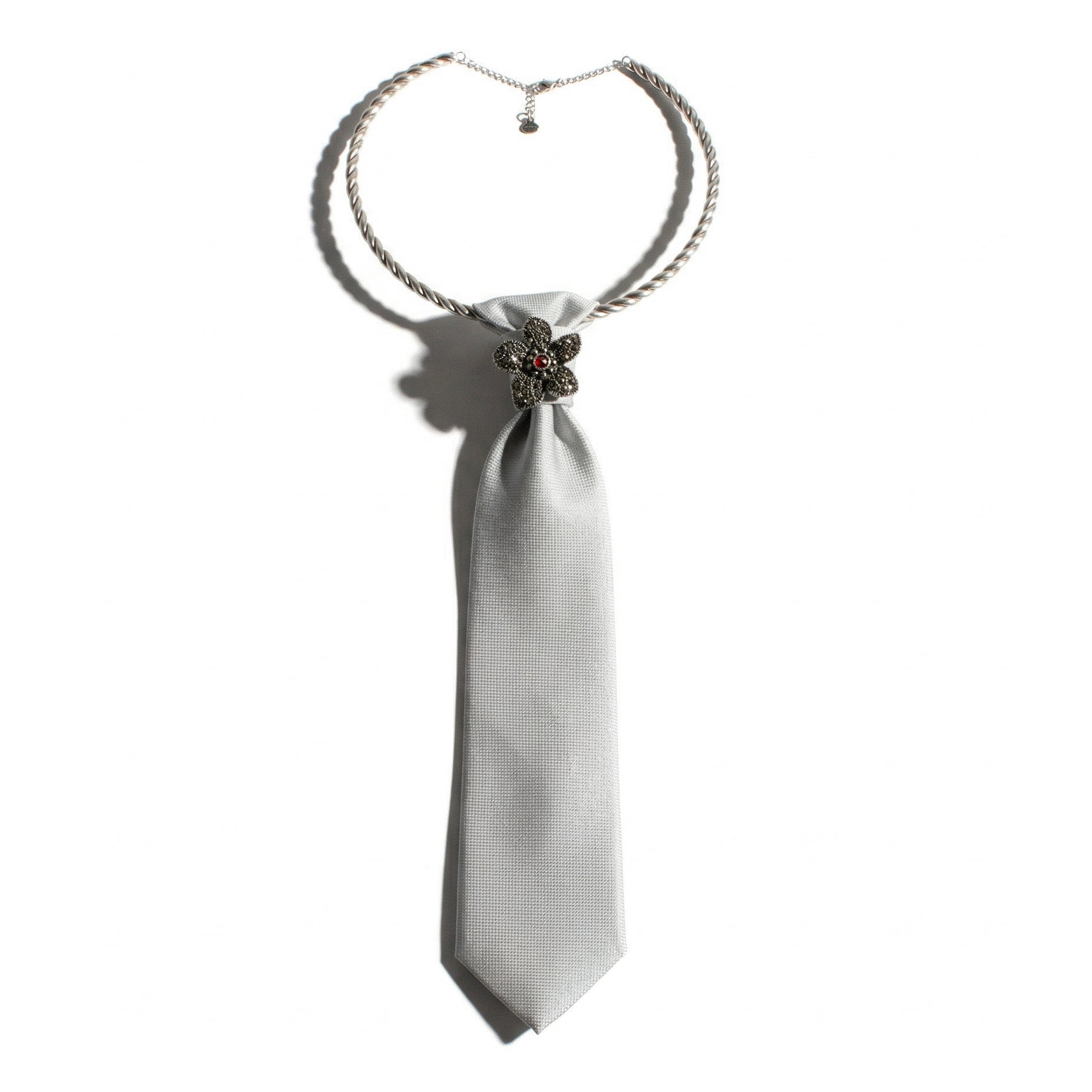 METAL CHOCKER - FLORA SILVER