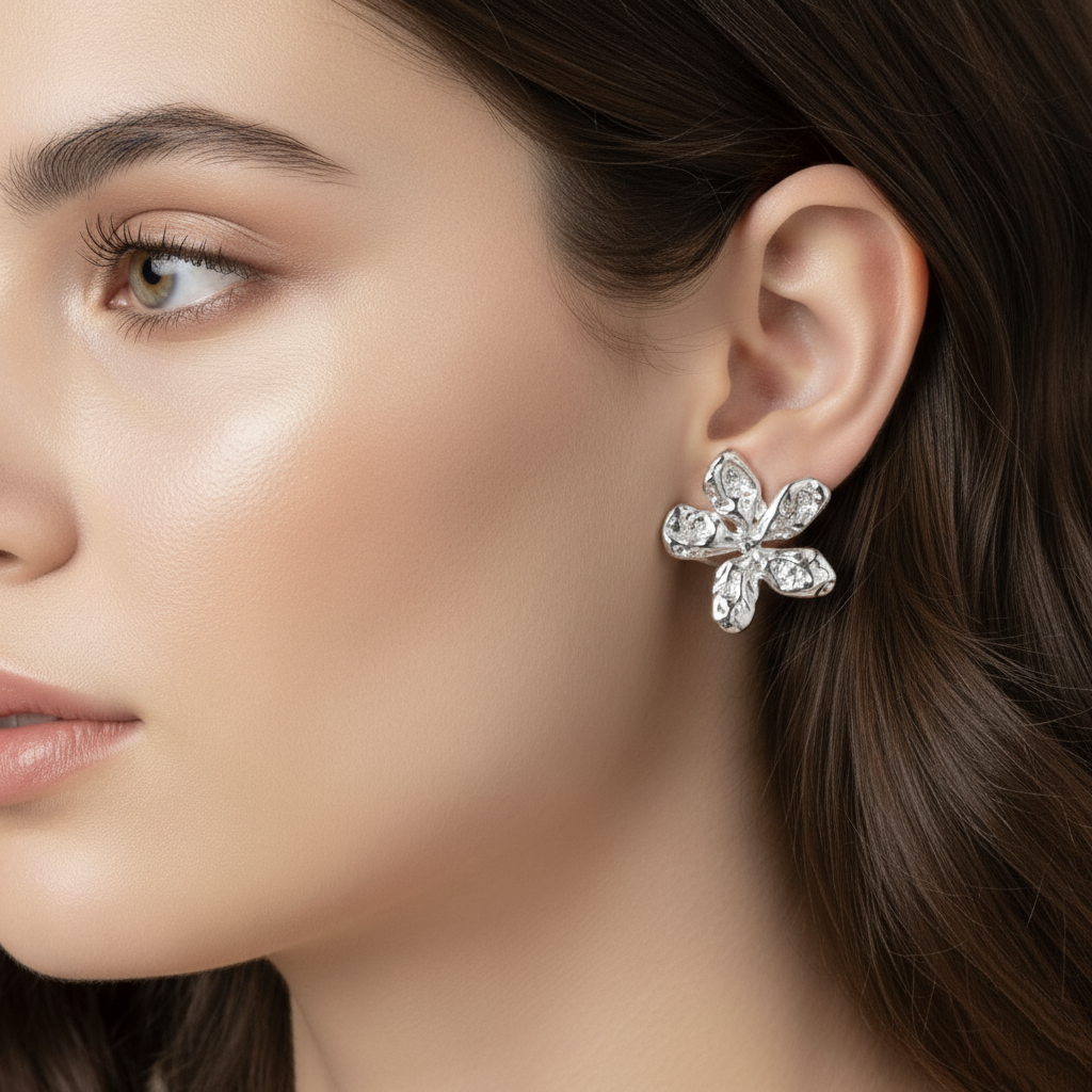 ORECCHINI SILVER FLOWER