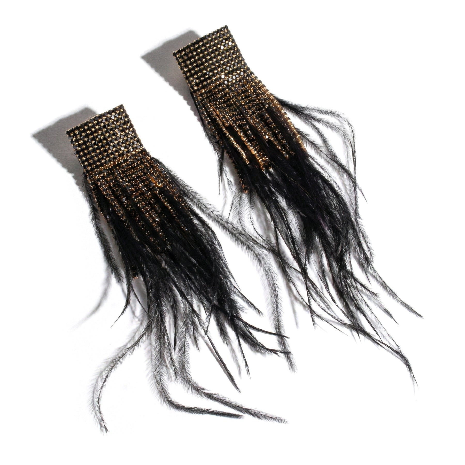 ORECCHINI BLACK PLUME