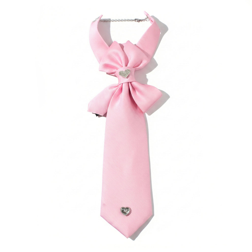 BLUEBELL TIE - SILVER HEART
