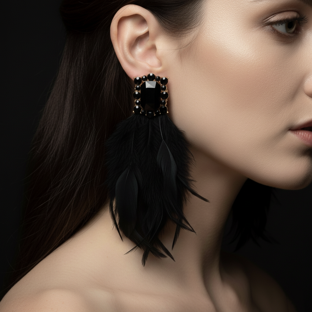 ORECCHINI BLACK SWAN