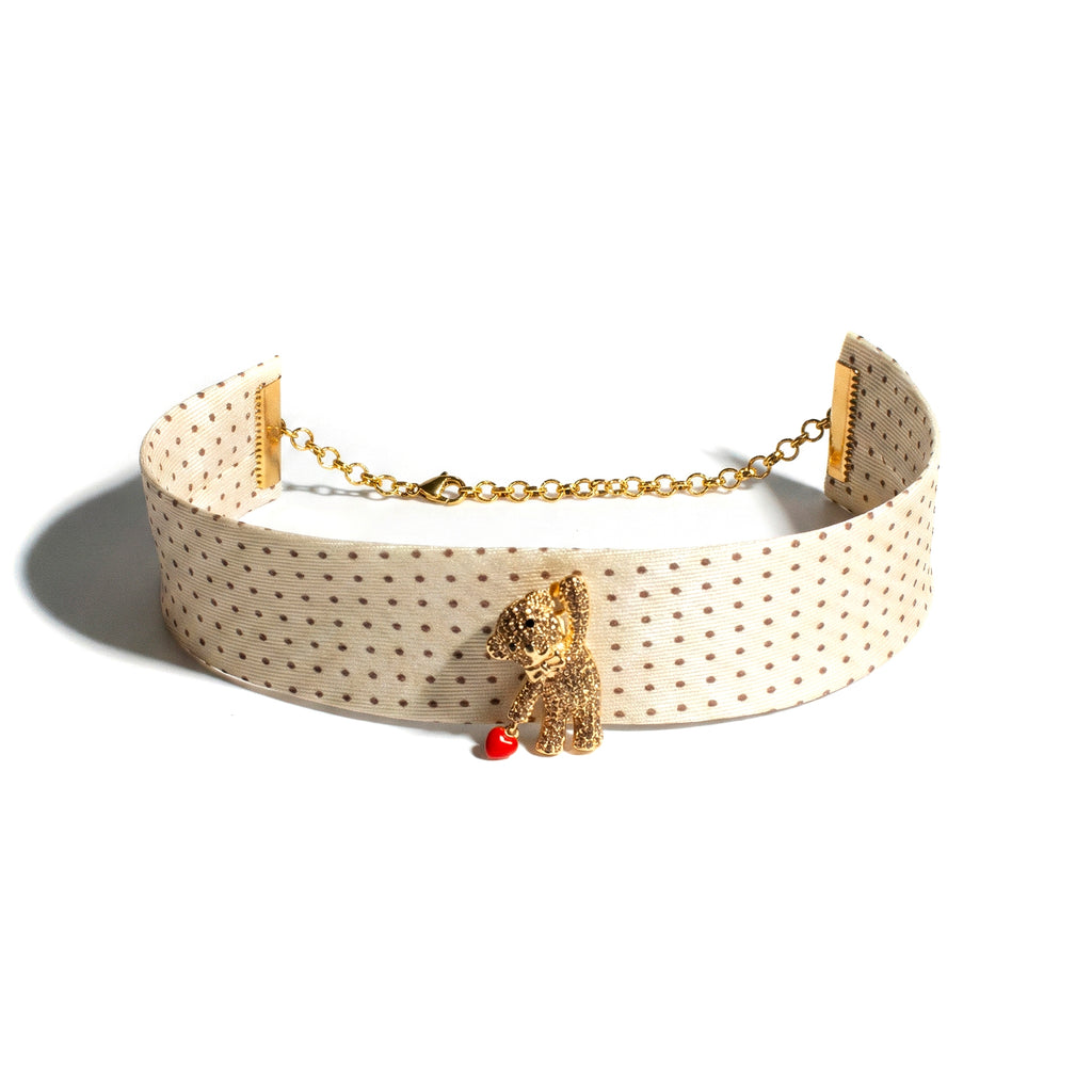 CHOCKER - GOLD BEAR