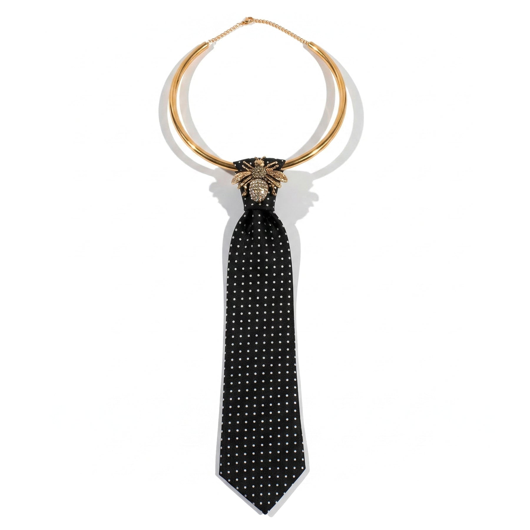 METAL CHOKER - GOLD BOW