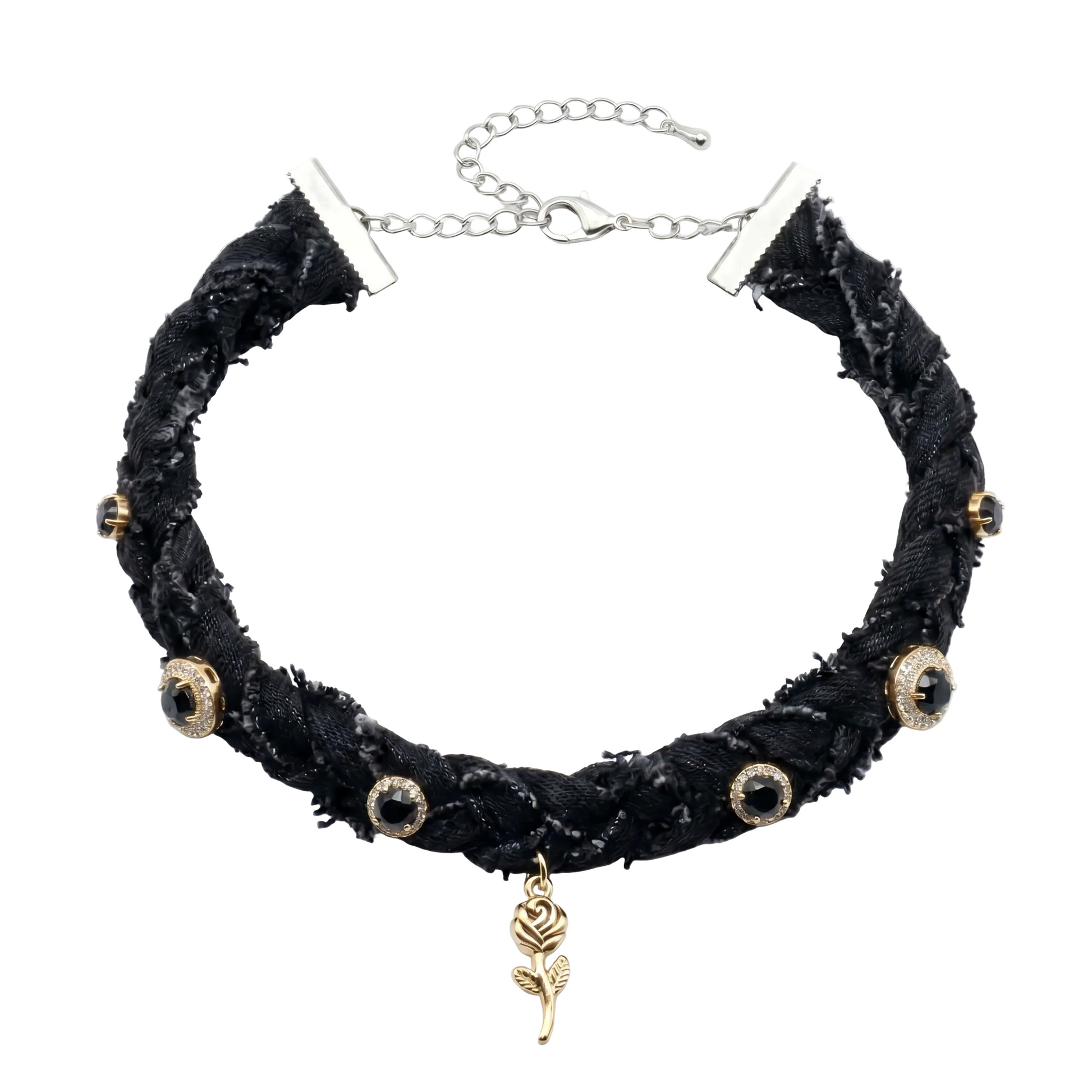 BANDANA CHOCKER - BLACK DENIM