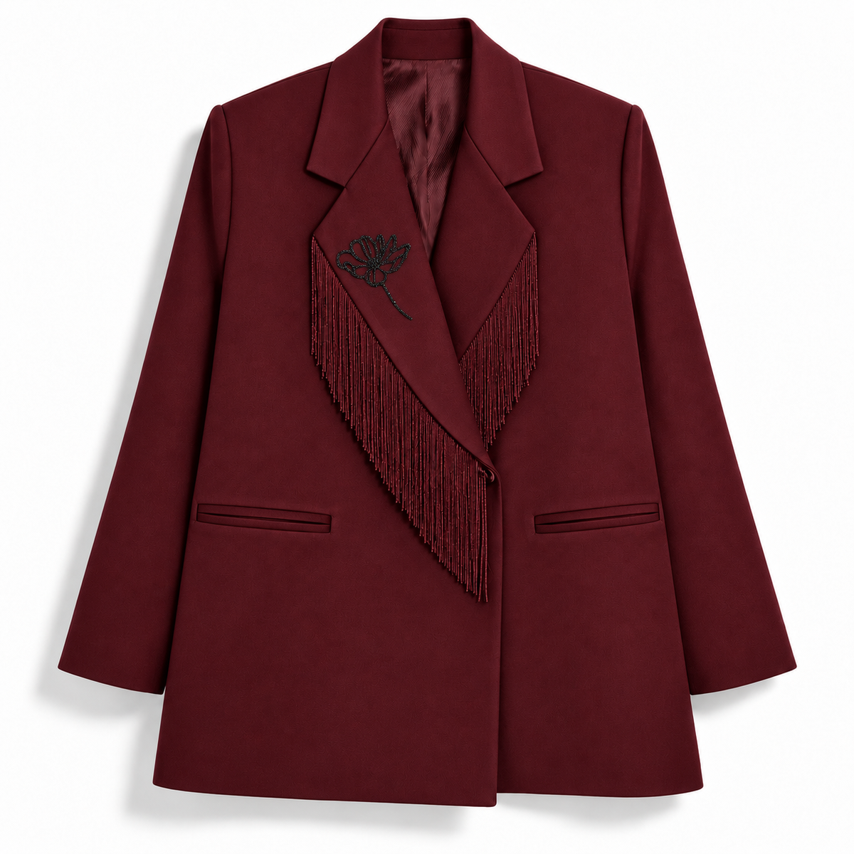 BLAZER  FRANGE -  POCO GESTIBILE BORDEAUX