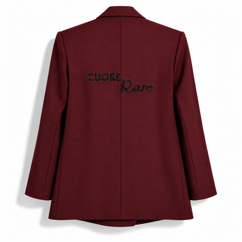 BLAZER  FRANGE - CUORE RARO BORDEAUX