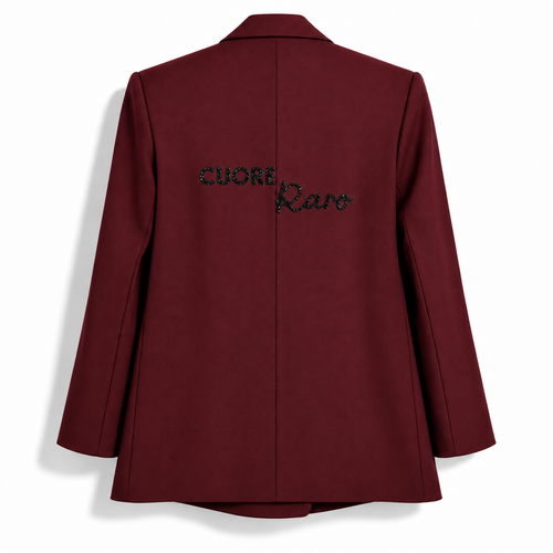 BLAZER  FRANGE - CUORE RARO BORDEAUX