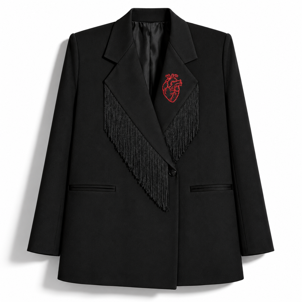 BLAZER  FRANGE - CUORE RARO