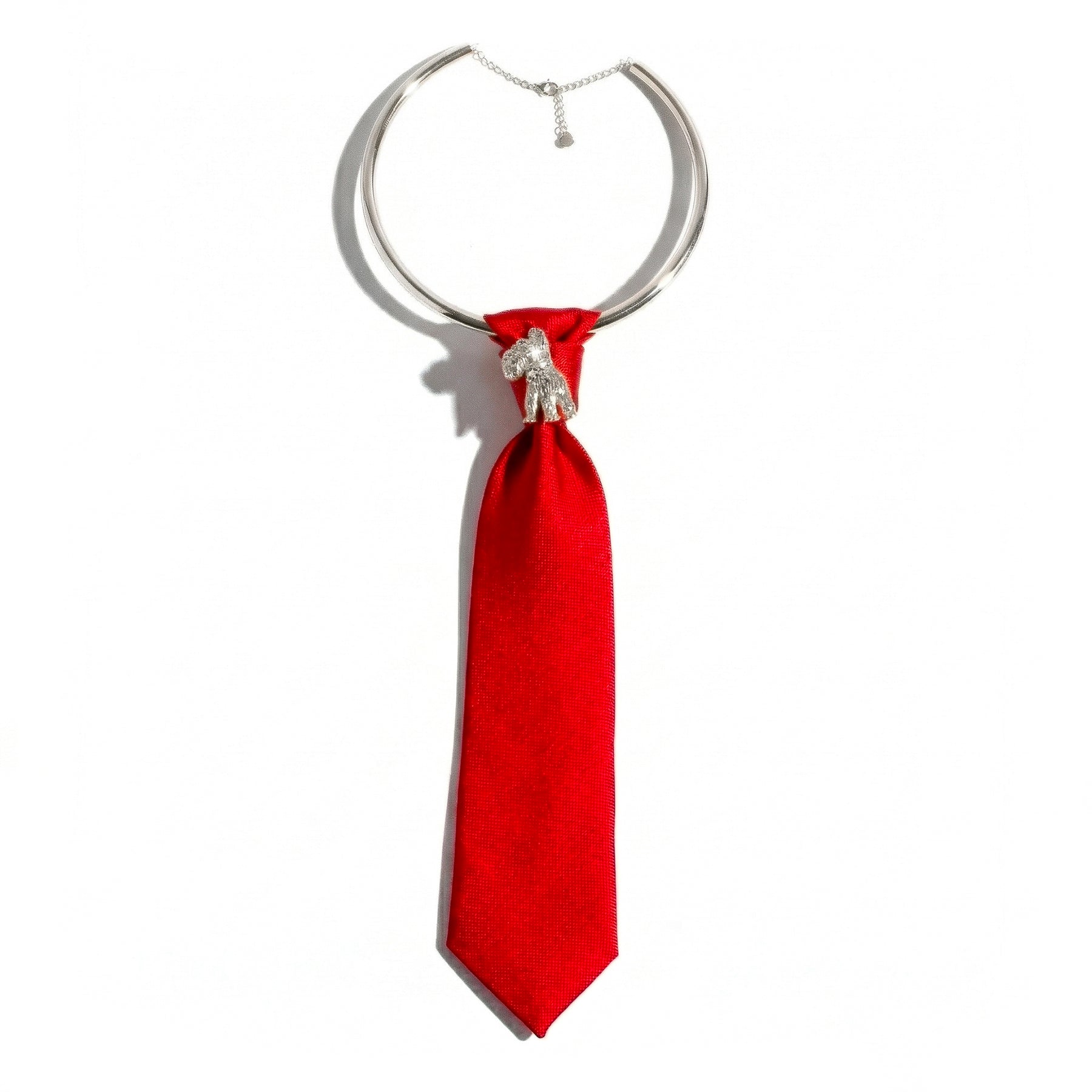 METAL CHOCKER - SILVER TEDDY
