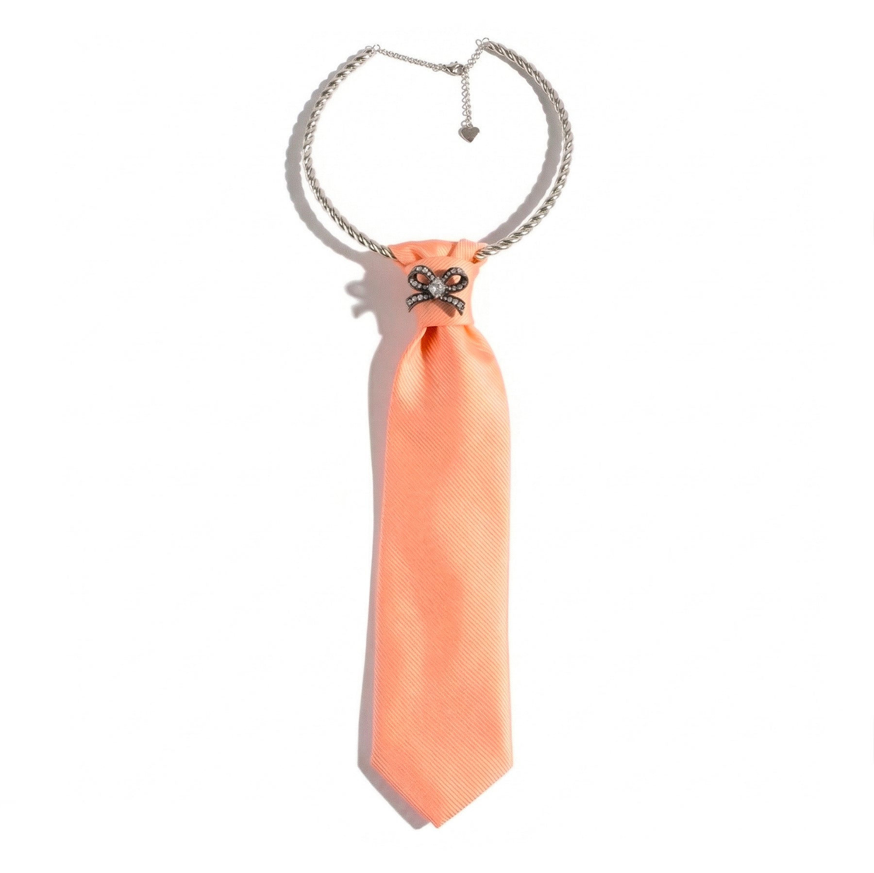 METAL CHOCKER - CORAL SILVER
