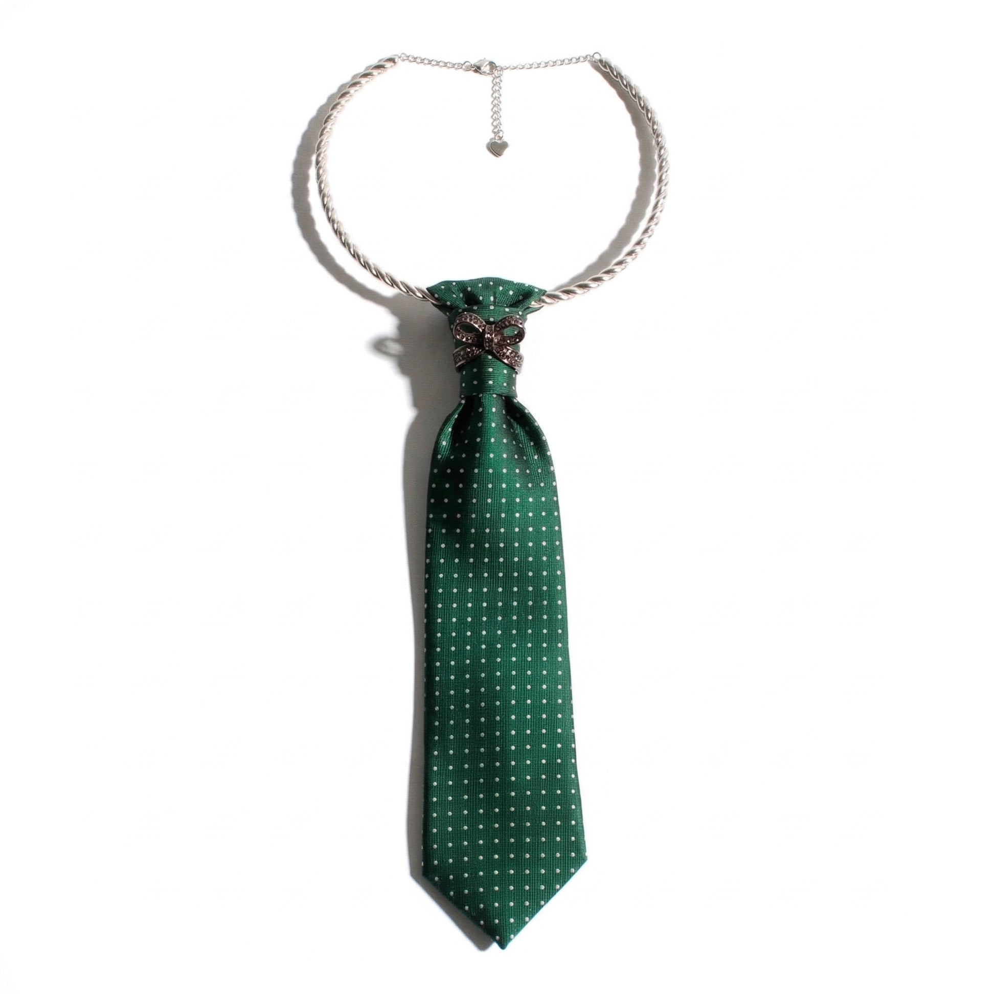 METAL CHOCKER - GREEN BOW SILVER