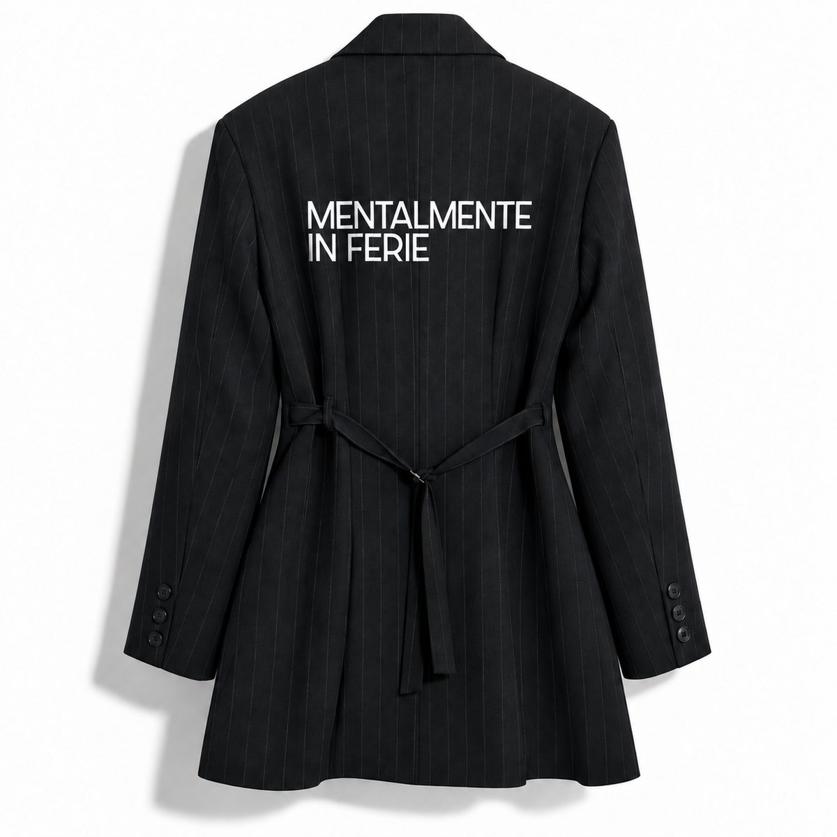 BLAZER GESSATO - MENTALMENTE IN FERIE NERO