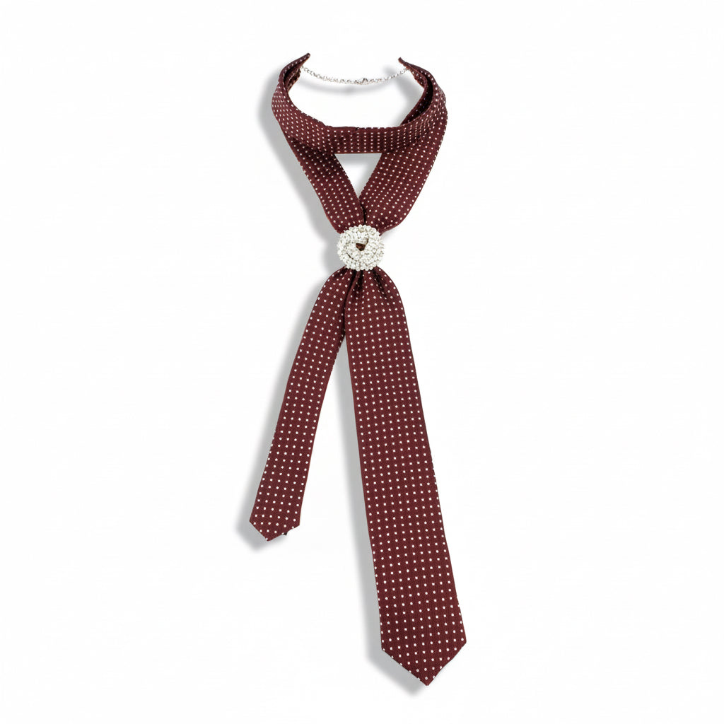 FOULARD TIE - ROUND PEARL
