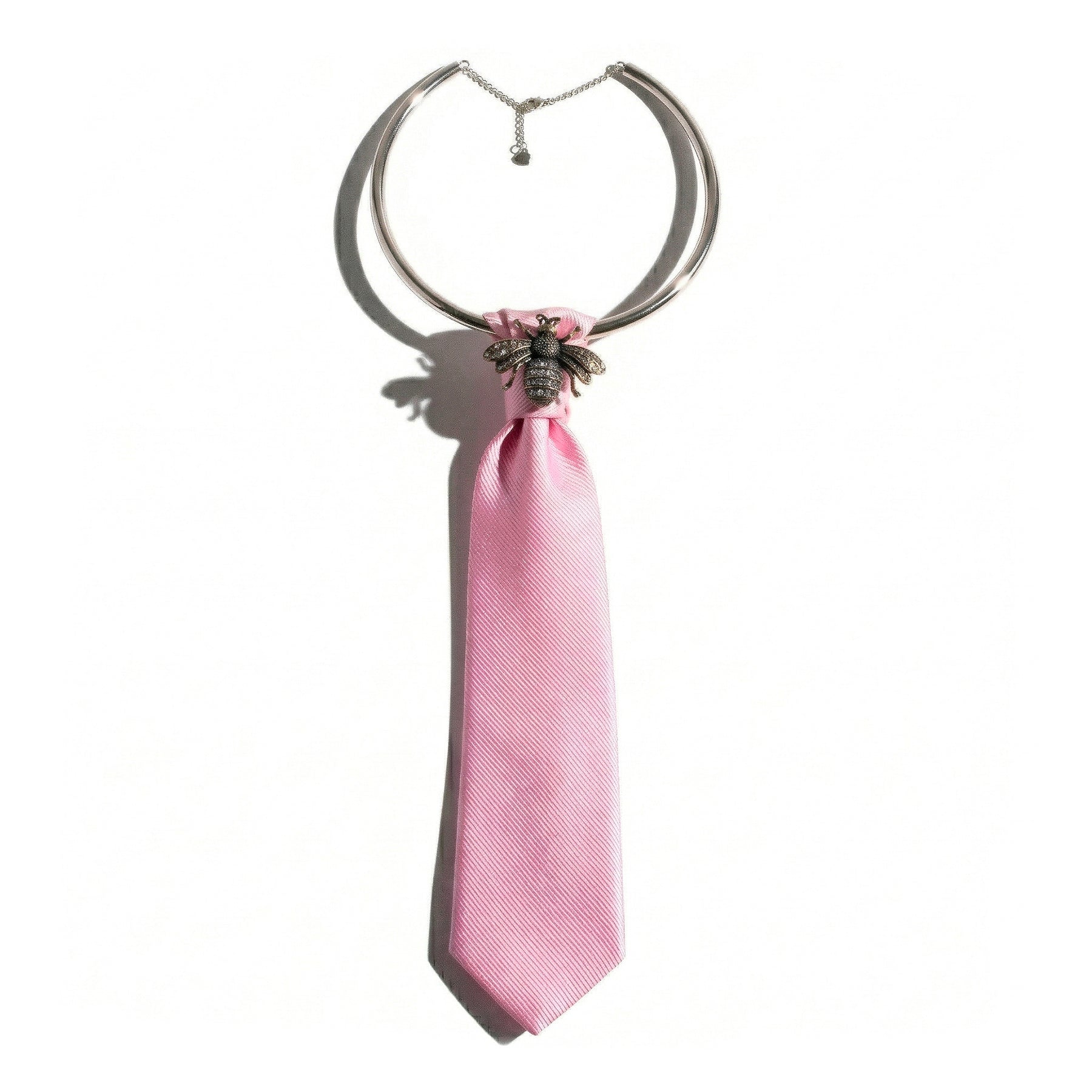 METAL CHOCKER - PINK LADY SILVER