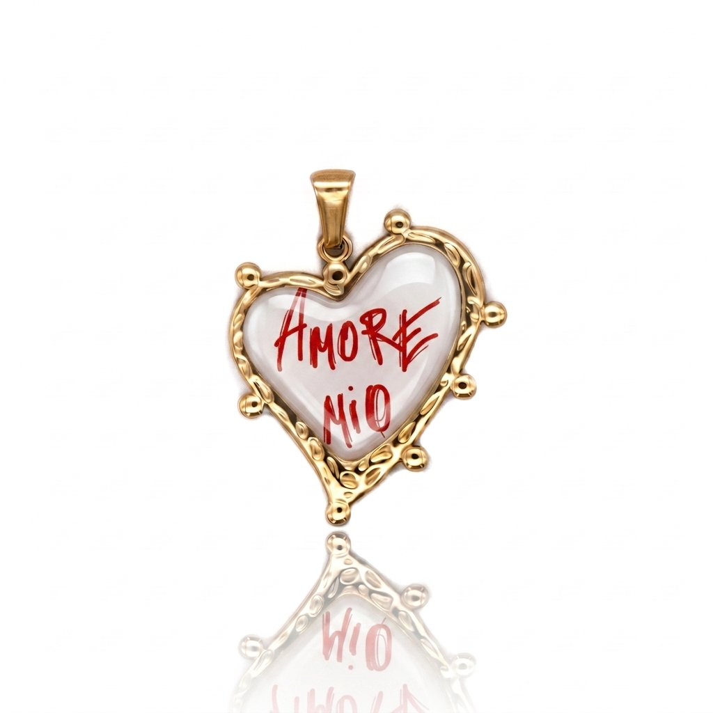 MEMORIES - CHARM CUORE ASIMMETRICO PERSONALIZZABILE