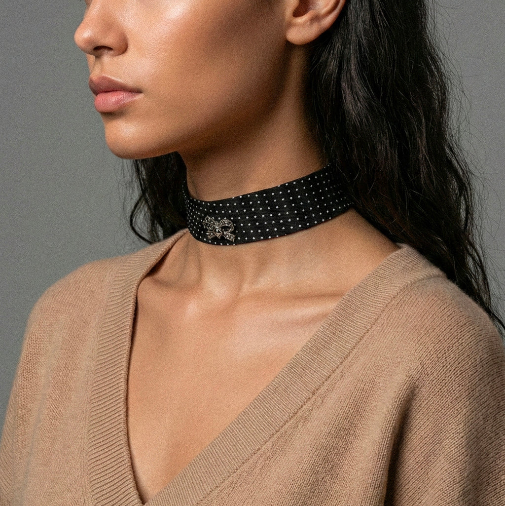CHOCKER - BLACK BOW