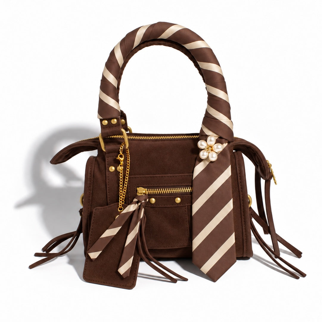 MIRROR BAG - MILLIE SUEDE CACAO