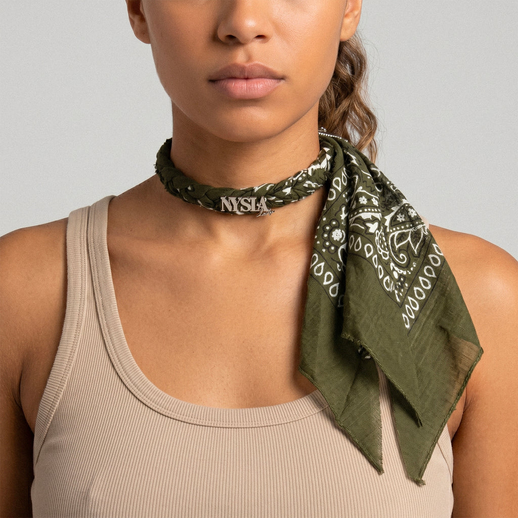 BANDANA CHOCKER - OLIVA