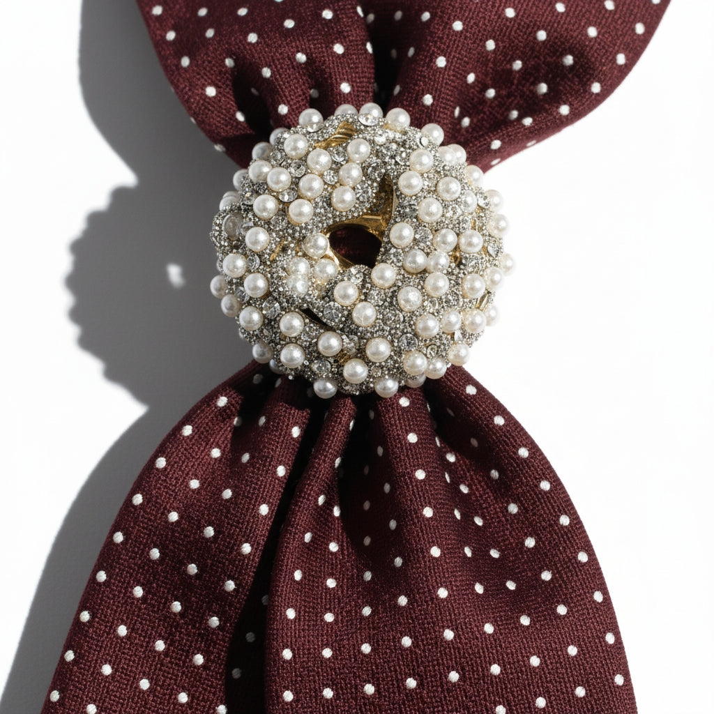 FOULARD TIE - ROUND PEARL